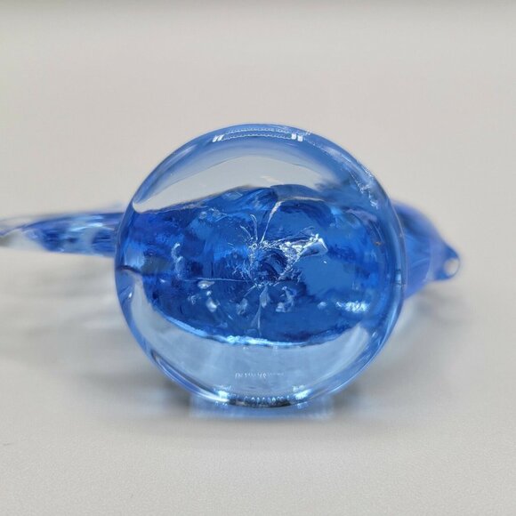 Art Glass Angel Fish Blue Figurine Paperweight Hand Blown Ocean Sea Life - Picture 7 of 11